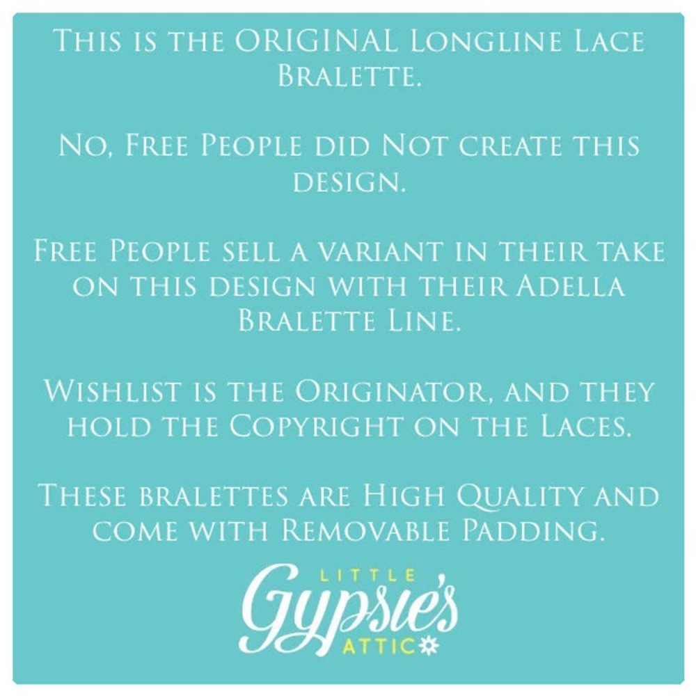 Wishlist AUTHENTIC Original Longline Lace Bralette - Picture 3 of 12